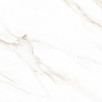 Carreaux de porcelaine en marbre blanc entièrement émaillés Hanse HW6602P 600x600mm épaisseur 9,6mm pour appartement, villa, école, maison, sols et escaliers