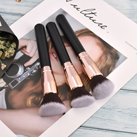 Kuas Blush Tunggal 3-in-1, Kuas Kontur, Kuas Bedak, Alat Rias, Kuas Foundation untuk Wanita