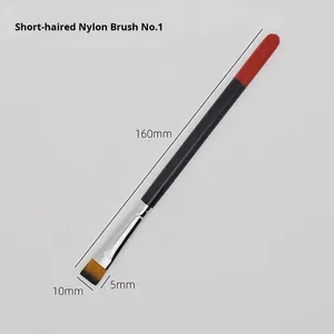 Grand outil spécial de peinture à l'huile et à la laque Pinceau plat en nylon avec poils courts résiste aux marques de pinceau Art Supply - Product Image 6