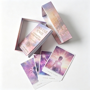 Cartas de <span class=keywords><strong>Tarot</strong></span> Impresas Profesionalmente Personalizadas OEM, Baraja de Oráculo Positivo para el Destino con Guía y Caja - Product Image 3