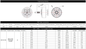 Moteur DC sans balais 2807 KV1250 KV1300 pour drones de course FPV, cadre de drone 7,5 pouces X4 X8 en stock, accessoires pour drones - Product Image 6