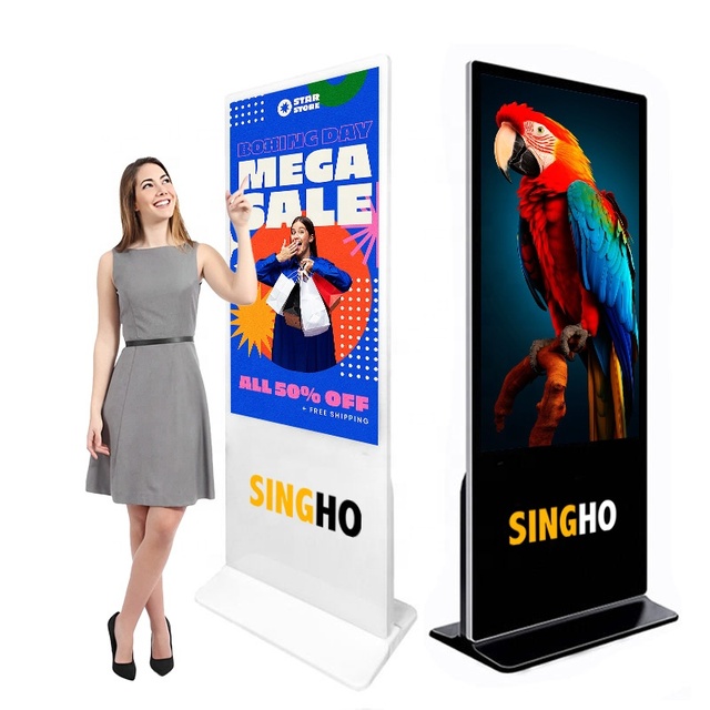 Outdoor Indoor LED Screen Vertical Kiosk LCD Monitor Advertising Kiosk Player Panel  Floor Standing Digital Signage and Display
