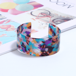 Brazalete Abierto de Resina Acrílica <span class=keywords><strong>Extra</strong></span> Grande para Niños - Joyería de Moda para Aniversario - Product Image 3