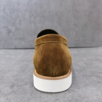 Mocassins en cuir de vache véritable faits à la main pour hommes, avec broderie personnalisée Senpin, chaussures de luxe confortables à enfiler, semelle en caoutchouc
