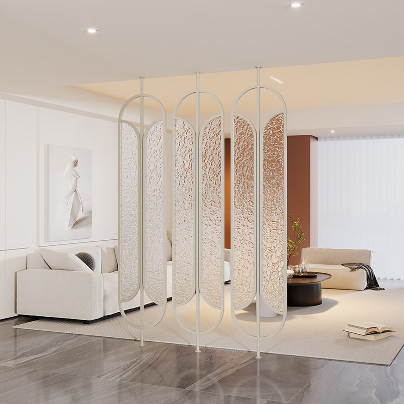 Cadre à vent crème, verre ondulé à l'eau, prix carré