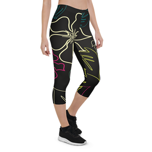 Leggings Capri CoastFlex Neri Aloha da Donna - Product Image 3
