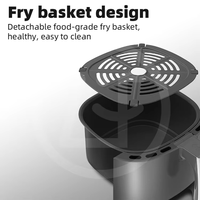 Friteuse à air électrique domestique à panier unique, avec écran LCD numérique à commande tactile, revêtement antiadhésif, en plastique, modèle 267106, la plus vendue