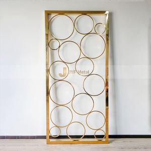 M124 Modern Customized <b>Decorative</b> Metal Restaurant Partition Stainless Steel <b>Screen</b> Divider Laser Cut - Product Image 3