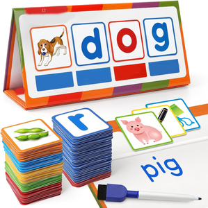 CVC Word Builder Magnetic Sight Wortspiele mit Karteikarten passend zum Buchstaben lese-und Rechtschreib spiel - Product Image 1