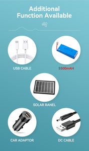 Multi-Function Solar Fan <b>With</b> Power Bank Feature - <b>USB</b> Rechargeable Desk Fan for Travel KL-606 Solar Fan - Product Image 6