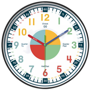 <span class=keywords><strong>Horloge</strong></span> <span class=keywords><strong>murale</strong></span> mécanique silencieuse de 10 pouces pour la gestion du temps des enfants, design moderne, dessin animé, pour salon, calendrier intégré - Product Image 6