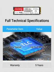 새로운 그레이트 월 GW3300 NVMe M.2 PCIe3.0 SSD 3D NAND TLC 고속 3300MB/s 2TB 대용량 내장형 노트북용 EMC FCC ROHS 인증 - Product Image 3