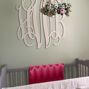 2026 nuevas letras de monograma de madera iniciales para guardería monograma de madera pintado colgante de pared cuna colgante de pared personalizado - Product Image 5