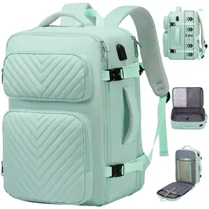 Custom Stylish Flight Extra Large Travel Luggage Backpack With Toiletry Bag Carry On Bag Fits 17.3 Inch Laptop