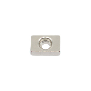 [MAGNETO] Permanent Neodymium Square Countersunk <b>Magnet</b> with Screw Hole Nickel Coated for Industrial Use - Product Image 1