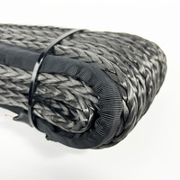 Câble de ligne synthétique de câble métallique de treuil synthétique noir Dyneema de 1/2 pouces avec manchon de protection