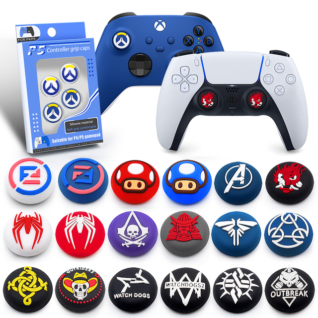 Soft Silicone ABS Analog Thumbsticks Thumb Grips Dustproof Covers for / Controller