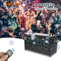 Machine à bulles et à fumée de mariage à quatre têtes contrôlée par DMX 1500W Machine à brouillard télécommandée 1500W pour une utilisation sur scène