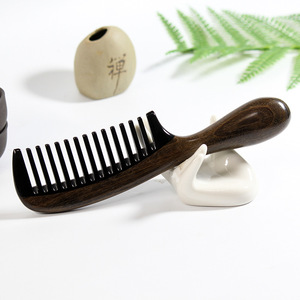 Sandalwood <b>Wide</b> Tooth <b>Comb</b> Large Size Massage Hairbrush For Home Use - Product Image 4