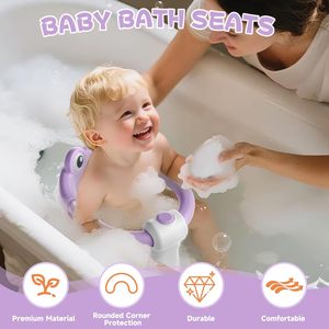 Chaise de <span class=keywords><strong>bain</strong></span> antidérapante pour bébés, siège de <span class=keywords><strong>bain</strong></span> pour tout-petits avec ventouses, coussin doux, siège de <span class=keywords><strong>bain</strong></span> pour bébés de 6 mois et plus - Product Image 2