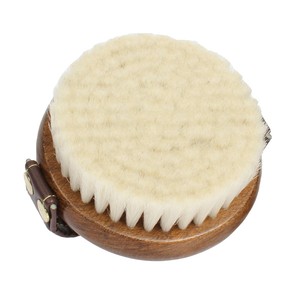Suministros de cepillo de pelo de caballo Eliminación de flotador Limpieza Cerdas naturales redondas de madera Peines para mascotas Cepillo seco para caballos - Product Image 1