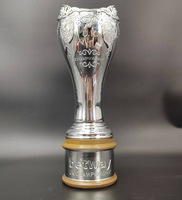 Trophée de championnat de snooker personnalisé, grand trophée en métal argenté pour billard, récompense sportive ornée, prix perpétuel avec gravure gratuite