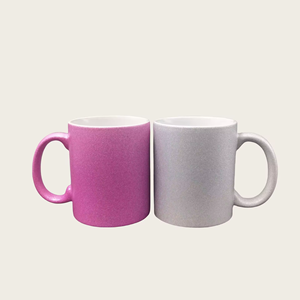 Hàng mới 11oz truyền nhiệt in ấn DIY Màu khoảng trống lấp lánh gốm cốc trà sữa cà phê thăng hoa cốc lấp lánh - Product Image 4