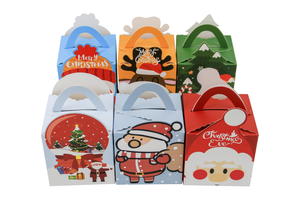 6 Thiết Kế Hỗn Hợp Giáng Sinh Đảng Favour Món Quà Nhỏ Bao Bì Hộp Giấy <span class=keywords><strong>Xmas</strong></span> Kẹo Cookie Điều Trị Hộp Giấy Với Xử Lý - Product Image 4