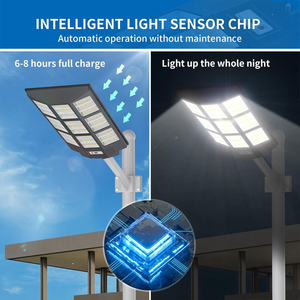 Farola a mené le réverbère solaire Ip65 extérieur 10 réverbère solaire tout en un ABS or lampes à LED solaires lumière solaire 2000 Wat - Product Image 5