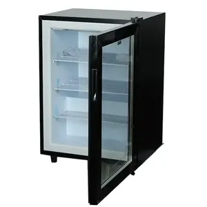 OEM 70L puerta de vidrio pequeño refrigerador compacto mini refrigerador para CAFE hogar Hotel bebida refrigeración refrigerador