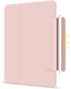 适用于iPad Pro 11外壳的磁扣外壳2021 11英寸折叠PU皮革支架保护平板电脑套