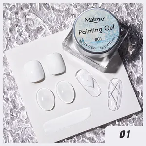 2022 Mobray Diy Crème Pudding Gel Polish Schilderen Gel Nails Art Uv Solid Gel Voor Manicure