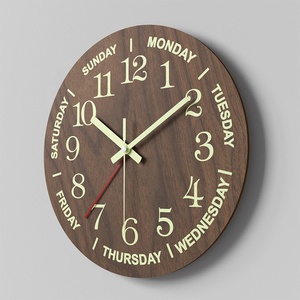 Reloj de pared luminoso de madera, luz fluorescente de noche con función de semana, nuevo diseño, <span class=keywords><strong>2022</strong></span> - Product Image 2