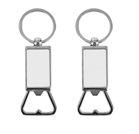 Boîte individuelle emballant des blancs portatifs de porte-clés d'ouvre-bouteille en métal de sublimation