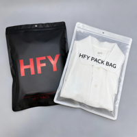 Pochette zippée mate dépolie durable pour sweats à capuche, t-shirts et maillots de bain, avec impression de logo personnalisée en usine