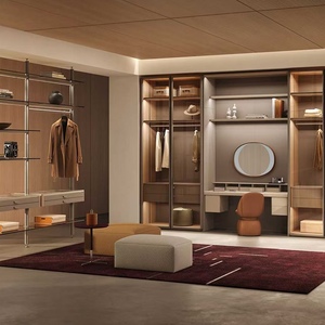 BALOM Modern Aluminum Frame Glass <b>Sliding</b> Door Walk in Closet Modular Custom Bedroom Furniture OEM Factory - Product Image 1