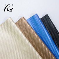 Cuir synthétique en fibre de carbone 0,5 mm avec tissage sergé, extensible et rayé, pour meubles, tissu en cuir synthétique pour volants