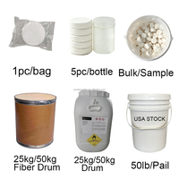 Slow Dissolve 50lbs 3" Molecular Sieve Adsorbent Terdaftar EPA Formula Stabil Kemurnian 99% Bahan Kimia Pengolahan Air Gudang AS