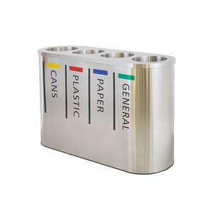 Stainless steel recycling <b>bins</b>, round indoor <b>storage</b> boxes, fruit peel <b>bins</b>, subway and shopping mall recyclable and - Product Image 3