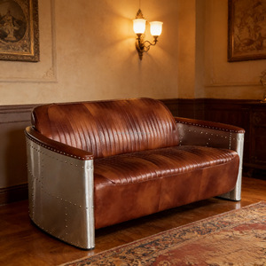 Juego de Sillas de Salón de Cuero Genuino, Diseño Industrial Moderno y Duradero, para Uso en Hoteles, Comedores, Apartamentos y Villas - Product Image 4