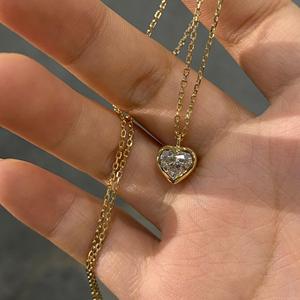 S925 Solid Silver Gold-Plated <b>Cross</b> <b>Chain</b> <b>with</b> Adjustable Drawstring Universal <b>Chain</b> Pendant for Women Diamond Pendants Charms - Product Image 1