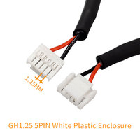 GH1.25 5PIN konektor elektronik 3 arah kabel daya kawat silikon 28AWG Harness kabel Rakitan