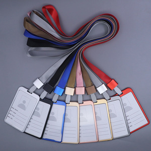 Portatarjetas <span class=keywords><strong>de</strong></span> aluminio personalizado al por mayor, cordones metálicos para tarjetas <span class=keywords><strong>de</strong></span> identificación <span class=keywords><strong>de</strong></span> negocios, tarjetero para agencias educativas <span class=keywords><strong>de</strong></span> viajes - Product Image 2