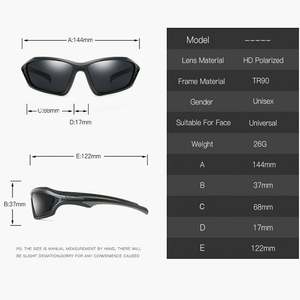 Gafas de Sol Deportivas Personalizadas al por Mayor para Hombre y Mujer, Lentes de Espejo Coloridas con Protección UV400, Gafas de Sol Polarizadas para Conducir, Pescar - Product Image 6