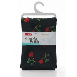 Accessorio in Tessuto Ilan 100Cm X 150Cm Floreale Nero per Decorazione d'Interni - Product Image 1