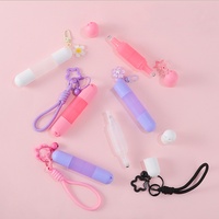 Atomiseur de parfum portable 2-en-1 à double tête avec rouleau et boule, rechargeable, format clé, flacon cosmétique vide en plastique pour voyage et anti-moustiques