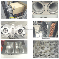 Machine commerciale de fabrication de crème glacée molle à air en acier inoxydable 3 saveurs avec 28 litres