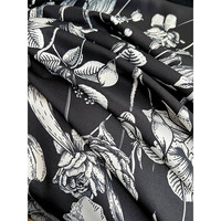 Nouvelle Écharpe Carrée Grande Taille 90cm en Twill pour Femme, Imprimé Floral Vintage, Effet Soie, Foulard Minimaliste Botanique 2026