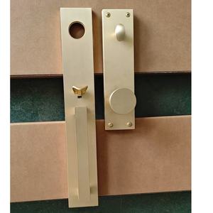 Cerradura de puerta de madera maciza para interior, de cobre puro, nueva, estilo chino simple, con manija de cobre puro, silenciosa, para puertas divididas - Product Image 5